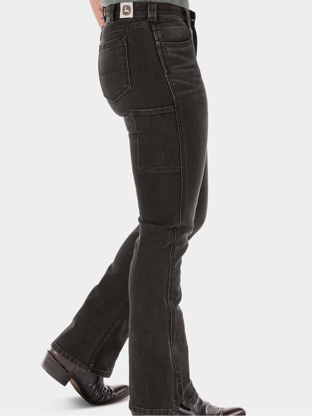 John Deere X Dovetail Workwear Into Town Bootcut Jean in Classic Black